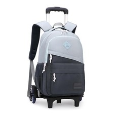 Rolling Backpack for Boys Girls School BookBag with Wheels Kids Luggage Troll...