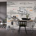 Star Wars paper wallpaper 368x254cm starships teenagers bedroom giant wall mural