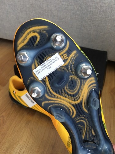 Steven Nzonzi Match Worn Boots Puma One 20.1 Classic Cut Mixed SG EU45.5 US11.75 - Picture 16 of 24