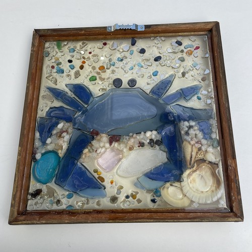 Beautiful Handmade Unique 3d Abstract CRAB Mosaic Stained Glass Art 8.5”x 8.5” - Picture 16 of 19
