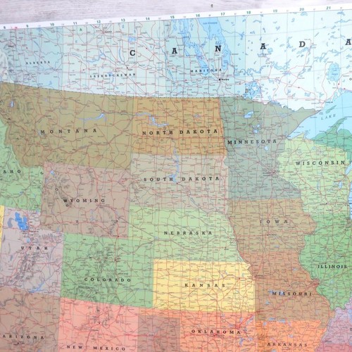 MICHELIN Map of United States Large U.S.A LAMINATED School Home School 50X32.5 - Picture 5 of 12