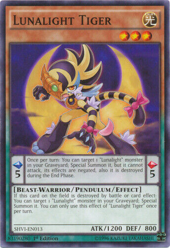 Lunalight Tiger - SHVI-EN013 - Common - 1st Edition NM YuGiOh! Shining Victorie - Picture 1 of 1