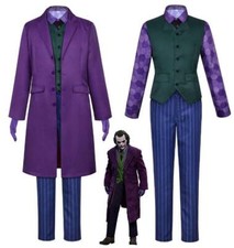 Batman The Dark Knight Joker Cosplay Costume Mens Halloween Party Fancy Outfits