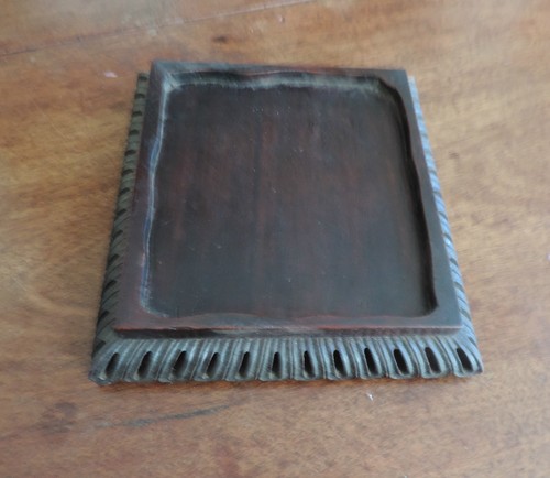 Antiguo soporte de exhibición chino de madera tallada para jarrón o figura Kangxi siglo XIX - Imagen 2 de 7