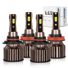 For Ford Fiesta 2011 2012 2013 Combo 9005 H11 LED Headlight High Low Beam White