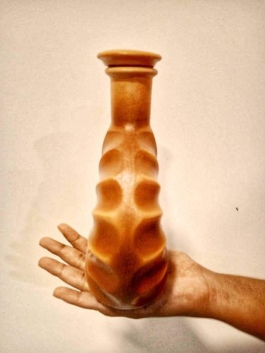 Handmade Clay Water Bottle 500ml Natural Healthy Sri Lankan Pottery 20cm*13cm - Picture 3 of 6