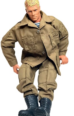 Action Man Soldier Figure Blonde Hair Blue Eyes Military GI