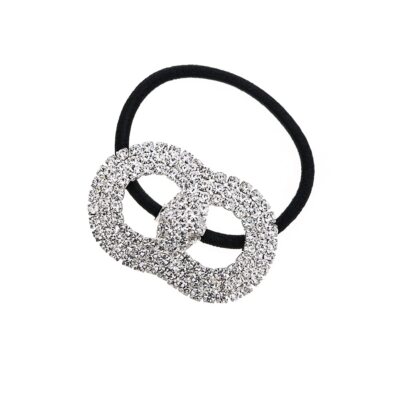 Hair Tie - Fashion Bling Crystal Rhinestone Hair Ties for Women Girls Silver ...