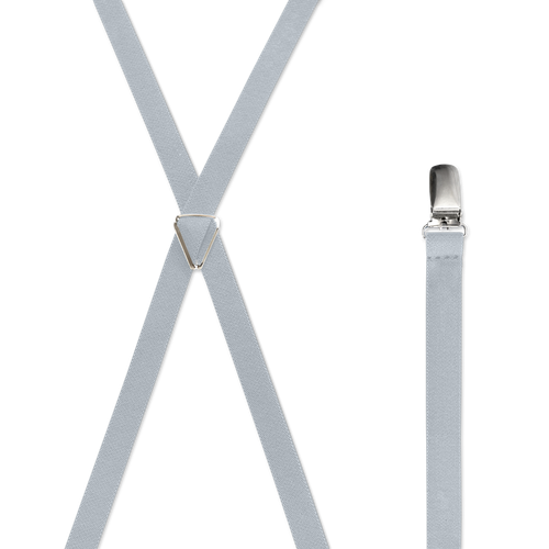 Men's Suspenders, 25 Colors, 1/2" Wide X Style, Chromed Stainless Steel - Picture 29 of 47