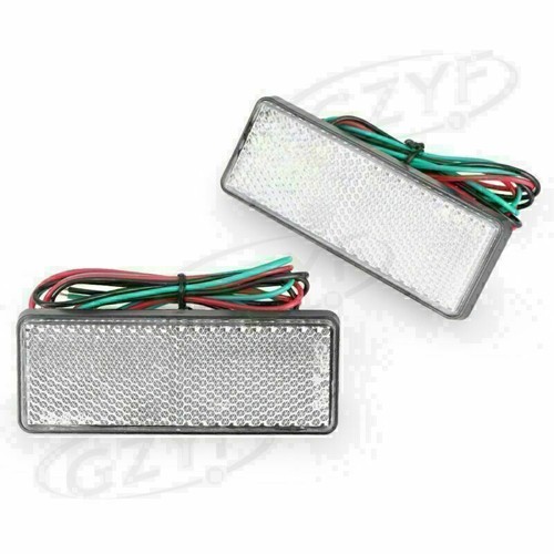 2pcs Universal LED Rectangle Reflector Tail Light Signal Light Car Truck Lamp - Picture 26 of 30