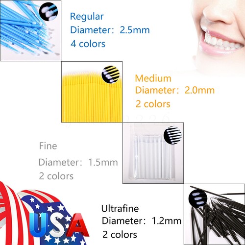 USA Microbrush Micro Brush Applicator Tips Regular, Fine, Super Fine Dental - Picture 9 of 30