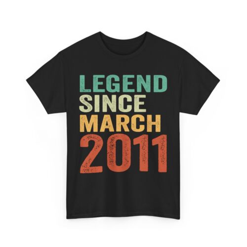 Legend Since March 2011 T-Shirt, Vintage 14 Years Old 14th Birthday Gift T-shirt