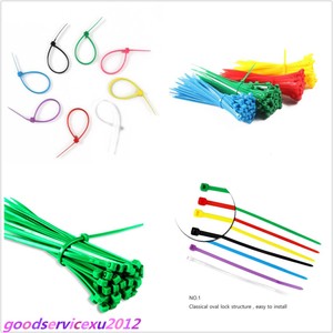 400 Pcs Self-locking Nylon Cable Tie Durable Nylon 66 Wire ... plastic locking wire harness for strap 