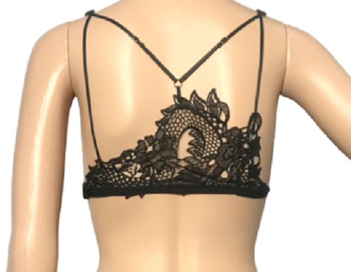 VICTORIAS SECRET LUXE LINGERIE DRAGON LACE BRALETTE BRA BLACK XS S M L XL NWT - Picture 1 of 3