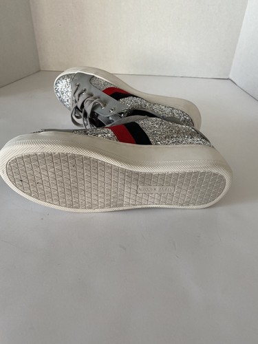 Steve Madden Glitzer Sneaker, Silber Größe 6,5 - Bild 9 von 10