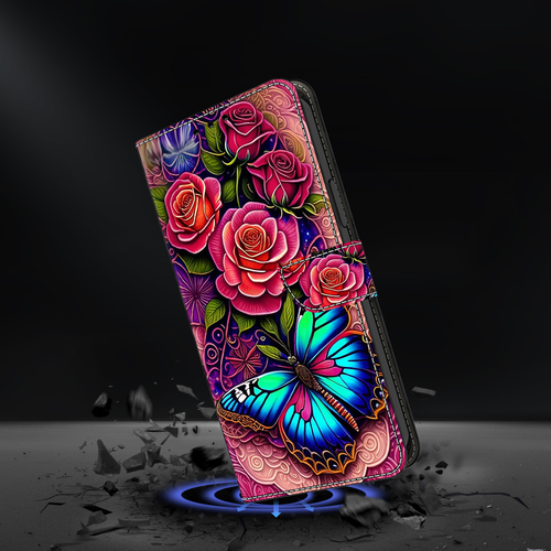 Printed Flower Wallet Phone Case For Huawei Y7 Honor 200 Pro 7C Magic 5 6 Lite - 第 8/28 張圖片