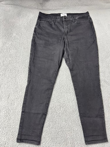 Levis Denizen Jeans Womens Size 18M High Rise Skinny Black Denim Stretch - Picture 4 of 10