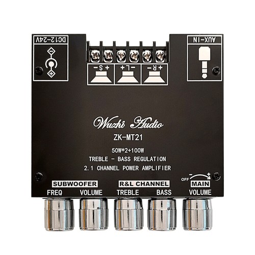 Módulo Amplificador de Potencia de Audio Digital ZK-MT21 Bluetooth 5.0 2.1 Canales 50W*2+100W - Imagen 2 de 17