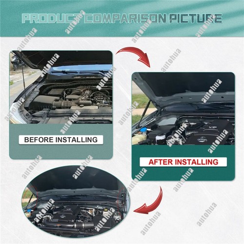 Puntales de capó para Toyota Tacoma modificar resortes de gas soporte de elevación barra de amortiguador - Imagen 6 de 14