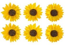 Fall Crafts Sunflower Paper Flowers - 6 Pieces 2.17 inch