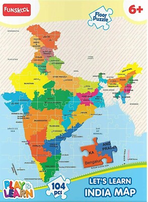 Funskool Play & Learn INDIA Puzzles Age 6+ FREE SHIP