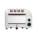 DUALIT TOASTER 4 SLICE NEWGEN CANVAS WHITE 47075 WITH 5 YEAR WTY HAND MADE IN UK