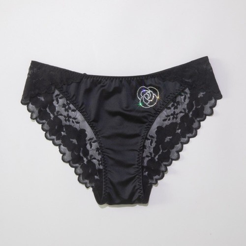 Women Lace Briefs Satin Silk Sexy Panties Ladies Lingerie Underwear Knickers - Picture 13 of 22