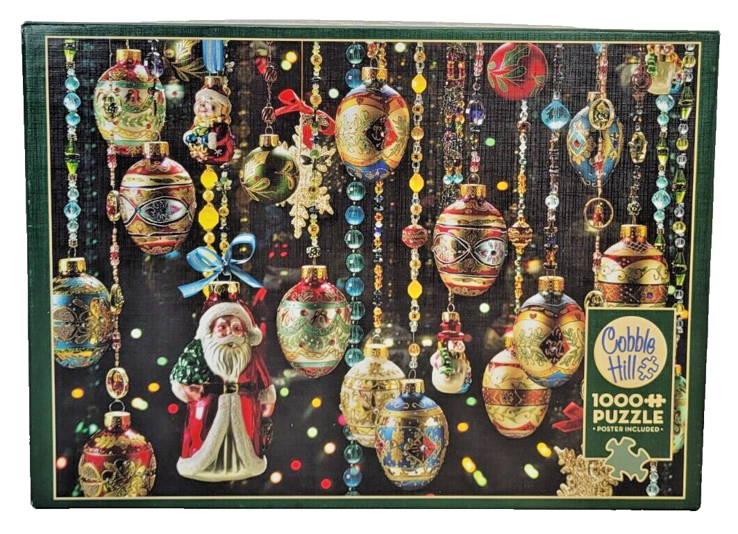 Cobble Hill Christmas Ornaments Puzzle, 1000 Pieces Linen Finish (80140)