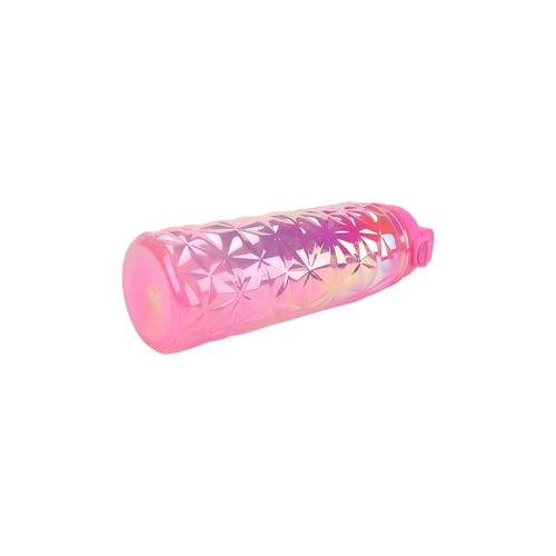 24-Ounce Plastic Prism Textured Water Bottle, Pink - Picture 3 of 5