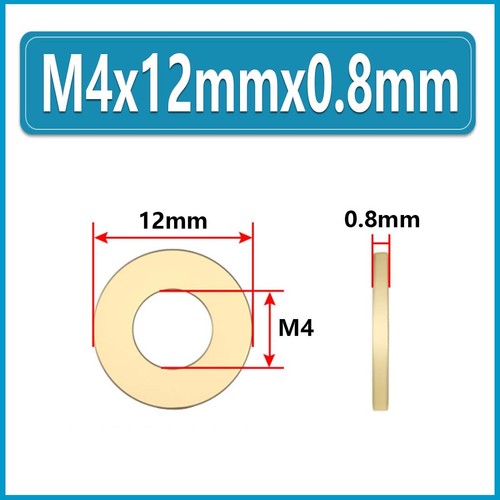 Solid Brass Flat Washers M2 M3 M4 M5 M6 M8 M10 M12 ~ M24 Thickening Shim Washers - Picture 34 of 92