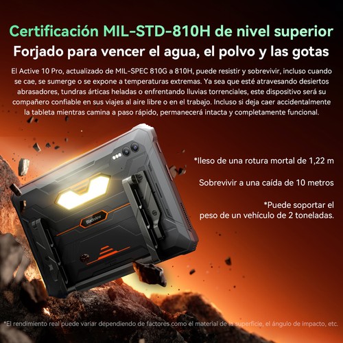 Blackview Active 10 Pro 5G Tablet Resistente 11" 36GB+256GB 30000mAh 400 Lumen - Imagen 3 de 23