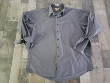 Chiarelli Gray Button Up Men’s Long Sleeve Shirt Size 16.5 32/33 cufflink sleeve