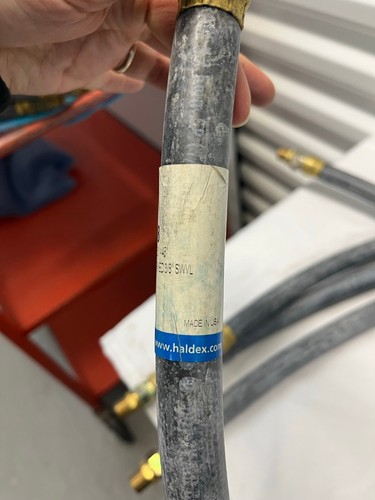 LOT OF 4 3/8" Fixed & Swivel Fittings HOSE ASSEMBLY  48" - Picture 3 of 3