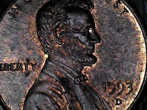 1993 D Lincoln Memorial Penny Error Doubling In Liberty - Picture 4 of 11