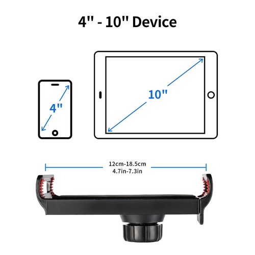 Tablet Tripod Floor Stand Phone Gooseneck Holder Mount For 4-10.5" iPad iPhone - Picture 11 of 20