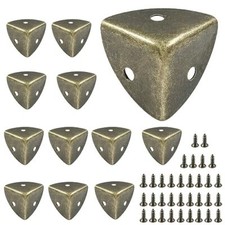 12 Pcs 1 Inch Box Corner Protectors Metal Corner Edges Protector Covers