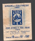 publicité vieux papiers quinzaine école  publique 1953  (P39355)