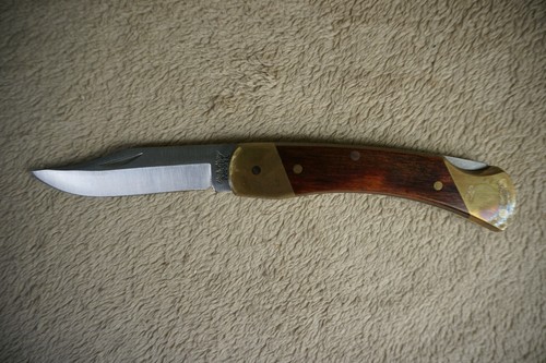 Schrade Uncle Henry Lock Blade Collectors Knife Leather Sheath and Real Diamond  - Picture 1 of 9