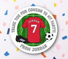 Personalised Football Shirt Thank You Party Stickers For Bags Sweet Cones