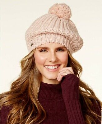 Steve Blush Pink Rib Knit Pom Winter Hat New eBay