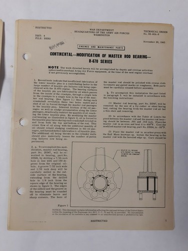 5-Continental Technical Order No. 02a-40-6-7-8-9-10 1943, 1944, 1950 Originals - Bild 4 von 7