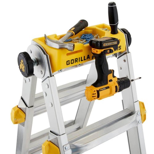 Gorilla Ladders 23 ft Reach Aluminum Multi-Position Ladder Project Top 375 Lbs - Picture 13 of 16