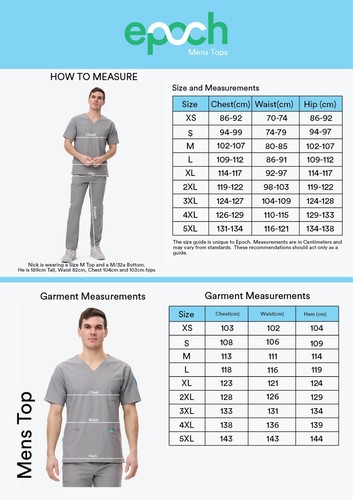 EPOCH | Premium Scrubs | MENS 3-POCKET TOP | Navy, Black, Grey, Blue | P200 - Picture 15 of 47