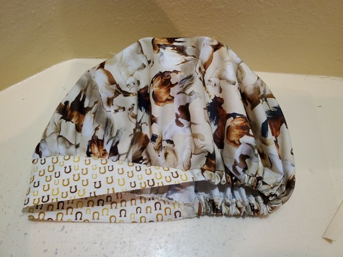 Wild Horses Women's Bouffant Surgical Scrub Hat/Cap Handmade - Picture 5 of 5