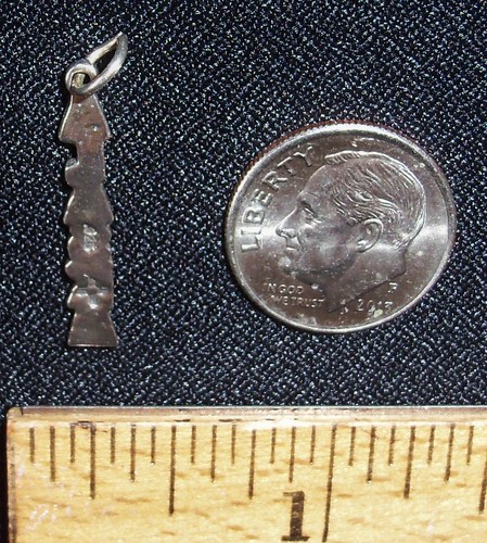 PLATA ESTERLINA 1" VERTICAL LETRAS ALASKA ENCANTO O COLGANTE - HECHO EN EE. UU. - Imagen 7 de 12