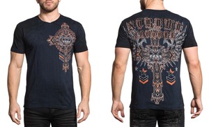 Xtreme-Couture-Men-039-s-Ironwork-Tee-Shirt-Dark-Navy