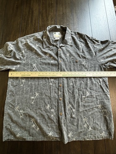 Banana Cabana Herren Hawaii Kurzarm Hemd mit Knopfleiste 100% SEIDE XXL 2XL - Bild 3 von 6