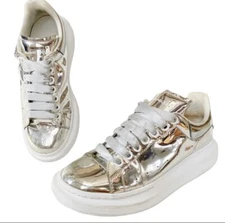 Alexander Mcqueen Clunky Sneakers Metallic Italy Made Men 41.5 US 8.5