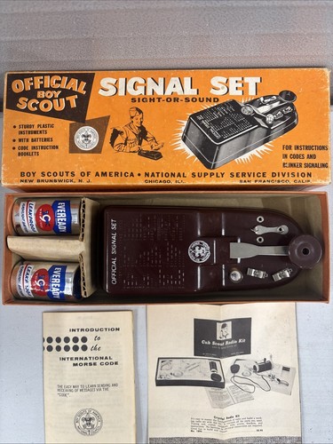 SET SEGNALE BOY SCOUT UFFICIALE VINTAGE CON BATTERIE ORIGINALI OTTIME CONDIZIONI! - Foto 2 di 14