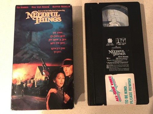 Needful Things (VHS, 1993) Max Von Sydow, Ed Harris, Bonnie Bedelia  - Picture 1 of 3